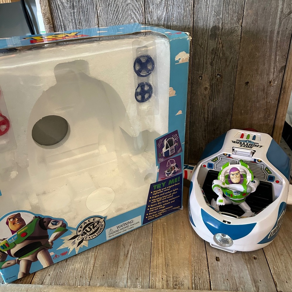 Buzz Lightyear Space Explorer Spaceship 1996 Thinkway Disney‎ Pixar Open Box ***